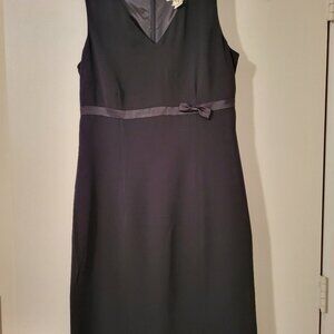Ladies "Norton McNaughton" Black Cocktail Dress with Satin Bow Detail (8)